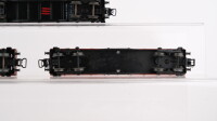 Märklin H0 Konvolut Niederbordwagen, Flachwagen mit Rungen (Blech alt) DB