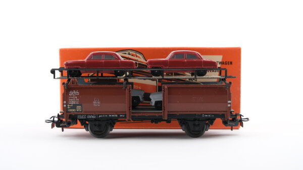 Märklin H0 315/4G Autotransportwagen mit Pkw  Off 52  Laaes 541 der DB