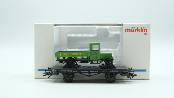 Märklin H0 94061 Flachwagen mit Lkw Thannhausen  H der DRG