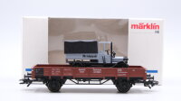 Märklin H0 84504 Niederbordwagen mit Lkw  X der DRG