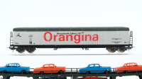 Lima H0 Konvolut Güterwagen Kühlwagen "Orangina", Autotransportwagen mit 6 Autos, Drehschemelwagen Holztransport DB/CFF/u.a.