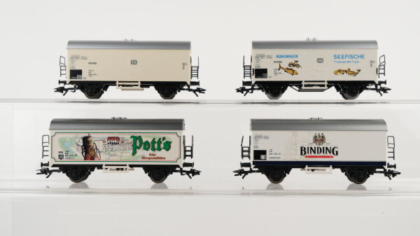 Märklin H0 Konvolut Kühlwagen "Binding, PottsBier, Seefische, DB Interfrigo" DB,u.a.