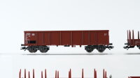 Märklin H0 Konvolut 4-achsige Niederbordwagen, Hochbordwagen, Rungenwagen mit Rungen DB