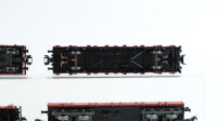 Märklin H0 Konvolut 4-achsige Niederbordwagen, Hochbordwagen, Rungenwagen mit Rungen DB