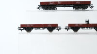 Märklin H0 Konvolut Güterwagen Niederbordwagen 2-und 4-achsig, , Kranwagen BR 315/2 blau DB/u.a.