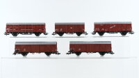 Märklin H0 Konvolut gedeckte Güterwagen BR 201 855, BR 120 6086-1, Kühlwagen Bananen BR 568261, Viehtransportwagen DB