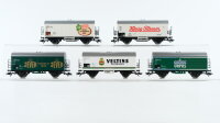 Märklin H0 Konvolut Kühlwagen "Veltins, Königs-Pilsener, Karlsberg Urpils, Jever, Herta Wurst" DB, u.a.