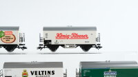 Märklin H0 Konvolut Kühlwagen "Veltins, Königs-Pilsener, Karlsberg Urpils, Jever, Herta Wurst" DB, u.a.