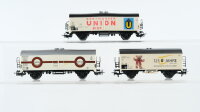 Märklin H0 Konvolut Kühlwagen "Dortmunder Union Bier, Transfes Interfrigo, 125 Jahre Margarete Steiff" DB/Renfe