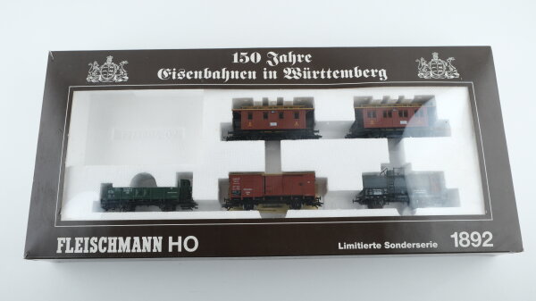 Fleischmann H0 1892 Personen- und Güterzug "150 Jahre Eisenbahnen in Württemberg" (unvollständig)