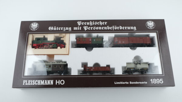 Fleischmann H0 1895K Preußischer Güterzug mit Personenbeförderung KPEV Wechselstrom Analog