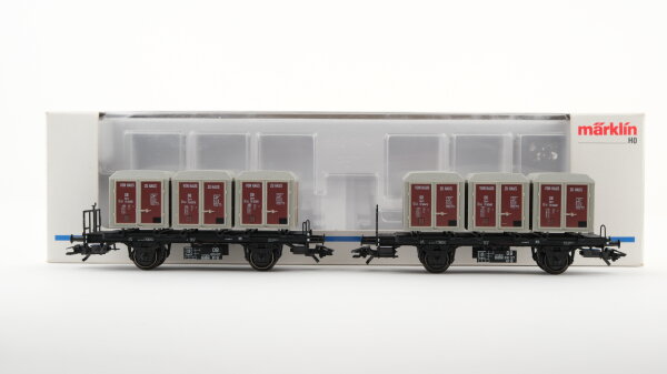 Märklin H0 48940 Behälter-Tragewagen-Satz (Von Haus zu Haus) BT 10 der DB