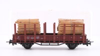 Roco H0 4306 Rungenwagen (Holzplanken) DB