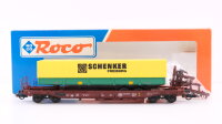 Roco H0 46356 Taschenwagen mit Sattelauflieger (Schenker) DB