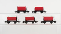 Märklin H0 Konvolut Kipplorenwagen rot