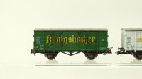 Roco H0 Konvolut Gedeckte Güterwagen (Königsbacher, Stuttgarter Hofbräu), Länderbahn