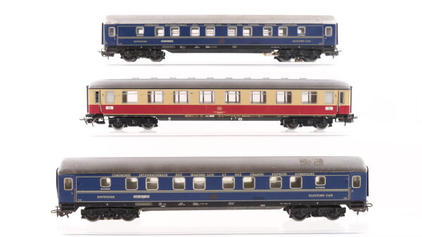 Märklin H0 Konvolut Personenwagen (Tee, 1.Kl.,) Schlafwagen (CIWL), DB/CIWL