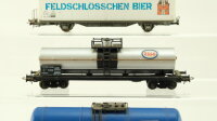 Roco H0 Konvolut Bierwagen (Feldschlösschen Bier), Kesselwagen (Aral, Esso) DB, SBB-CFF