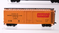 Unbekannt/Life-Like H0 Konvolut Box-Car (Canadien Pacific, N.I.R.X., North American, Armor Refrigeration Line, S.F.R.D.), USA