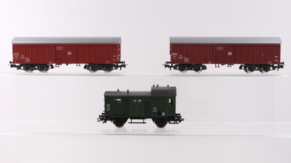 Märklin H0 Konvolut Schwenkdachwagen, Güterzugbegleitwagen, DB