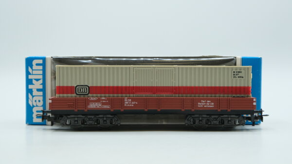 Märklin H0 4473 Niederbordwagen braun Rlmms der DB / Rlmms der SBB