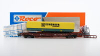 Roco H0 46356 Taschenwagen mit Sattelauflieger (Schenker) DB