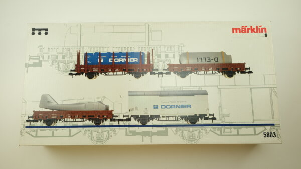 Märklin Spur 1 5803 Güterwagen-Set Flugzeugtransport "Dornier" DB