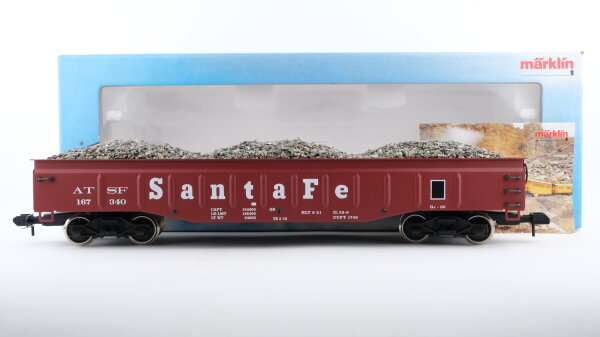 Märklin Spur 1 54942 amerikanische Gondola "Santa Fe" Metallmodell