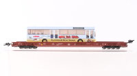 Märklin H0 Konvolut Güterwagen US-Güterwagen (Western Pacific), Schwerlastwagen mit Omnibus, Muldenkippwagen DB,u.a.