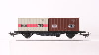 Märklin H0 Konvolut Kesselwagen (Aral), Langholztransport, Containerwagen (DB-TFG), gedeckter Güterwagen mit Bremserhaus DB,u.a.