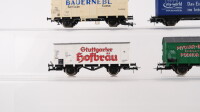 Roco H0 Konvolut Güterwagen gedeckter Güterwagen (Bauernebl,Pivovar Brauerei,Stuttgarter Hofbräu), Containerwagen (MyWorld) CSD,MAV,DB,u.a.