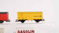 Roco H0 Konvolut Güterwagen Kesselwagen (Gasolin), gedeckter Güterwagen (Deutsche Post,Guschlbauer), Kühlwagen weiß DB,MAV,u.a.