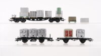 Märklin H0 Konvolut Güterwagen Flachwagen mit diversem Ladegut DB,DR,u.a.