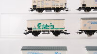 Piko H0 Konvolut Güterwagen  Flachdach Kühlwagen, Kühlwagen mit Bremserhaus (Inter Frigo, Carlsberg, Martini,Emil Bachmann) SNCF, DR, FS, K.Sächs.Sts. E.B.