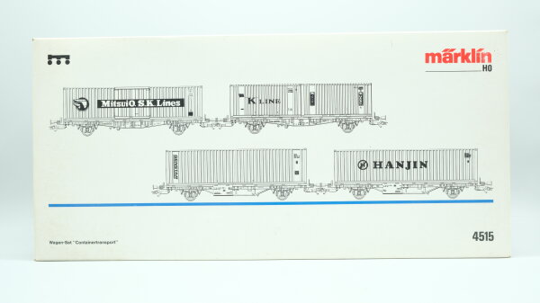 Märklin H0 4515 Wagen-Set "Containertransport" Lgis 573 / Lgjs 598 der DB