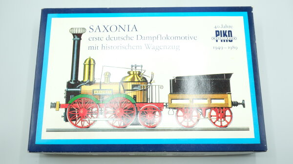 Piko H0 5/0761/100 SAXONIA erste deutsche Dampflok mit historischem Wagenzug Gleichstrom