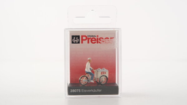 Preiser H0 28075 Eisverkäufer mit Fahrrad