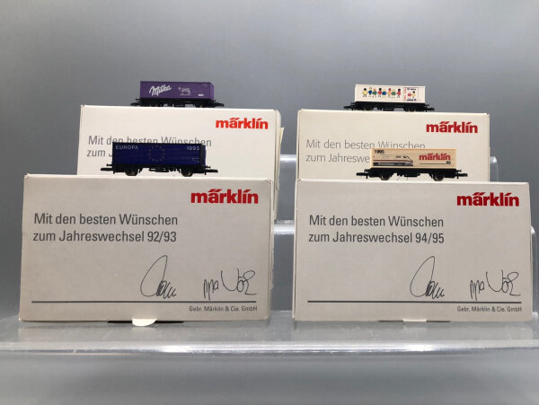 Märklin Z Konvolut 80400/80402/80404/80405 Jahreswagen 90er (57000314)