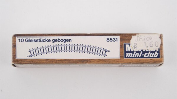 Märklin Z 8531 mini-club 10 Gleisstücke gebogen, 220 mm