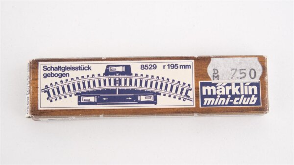 Märklin Z 8529 mini-club Schaltgleisstück gebogen, r 195 mm