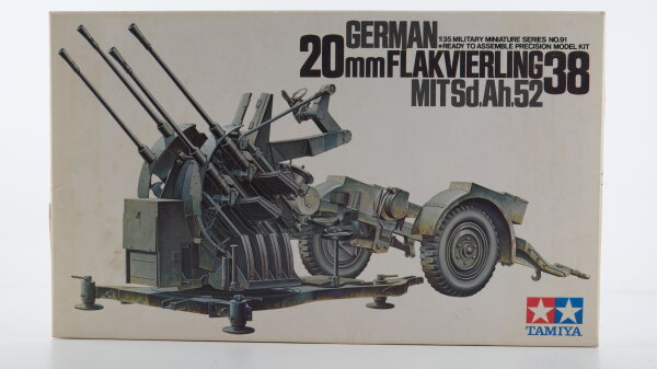 Tamiya 1:35  35091 German 20 mm Flakvierling mit Sd. Ah. 52