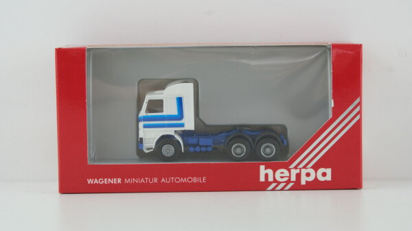 Herpa H0 843004 Scania Solo-Zugmaschine weiß-blau