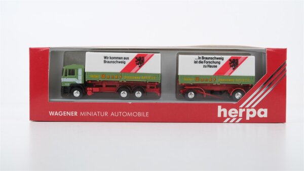 Herpa H0 859010 MAN Hängerzug Adalbert Wandt Braunschweig