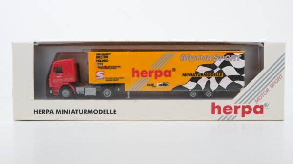 Herpa H0 821013 Scania Sattelzug MotorSport gelb