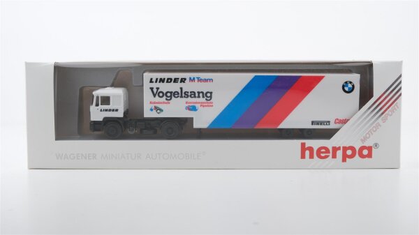 Herpa H0 859173 MAN Sattelzug Renntransport Linder M Team Vogelsang