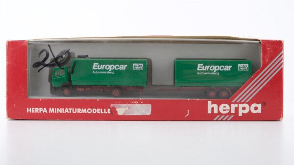 Herpa H0 142038 Mercedes-Benz Hängerzug "Europcar Autovermietung"