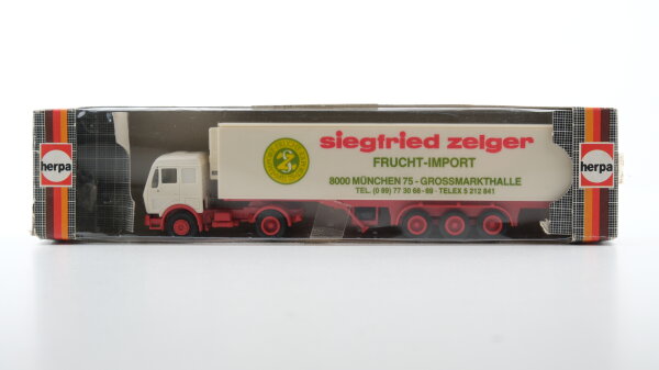 Herpa H0 811092 Mercedes-Benz Kühl-Koffersattelzug "Siegfried Zeiger Frucht-Import"