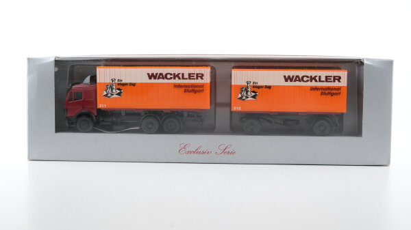Herpa H0 Mercedes-Benz Hängerzug "Wackler International Stuttgart"