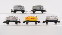 Märklin H0 Konvolut Kesselwagen (Esso, Aral, Shell), DB