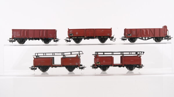 Märklin H0 Konvolut Autotransportwagen, Hochbordwagen, DB